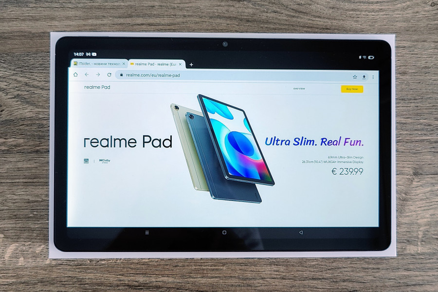 Огляд планшета Realme Pad (фото itsider.com.ua)